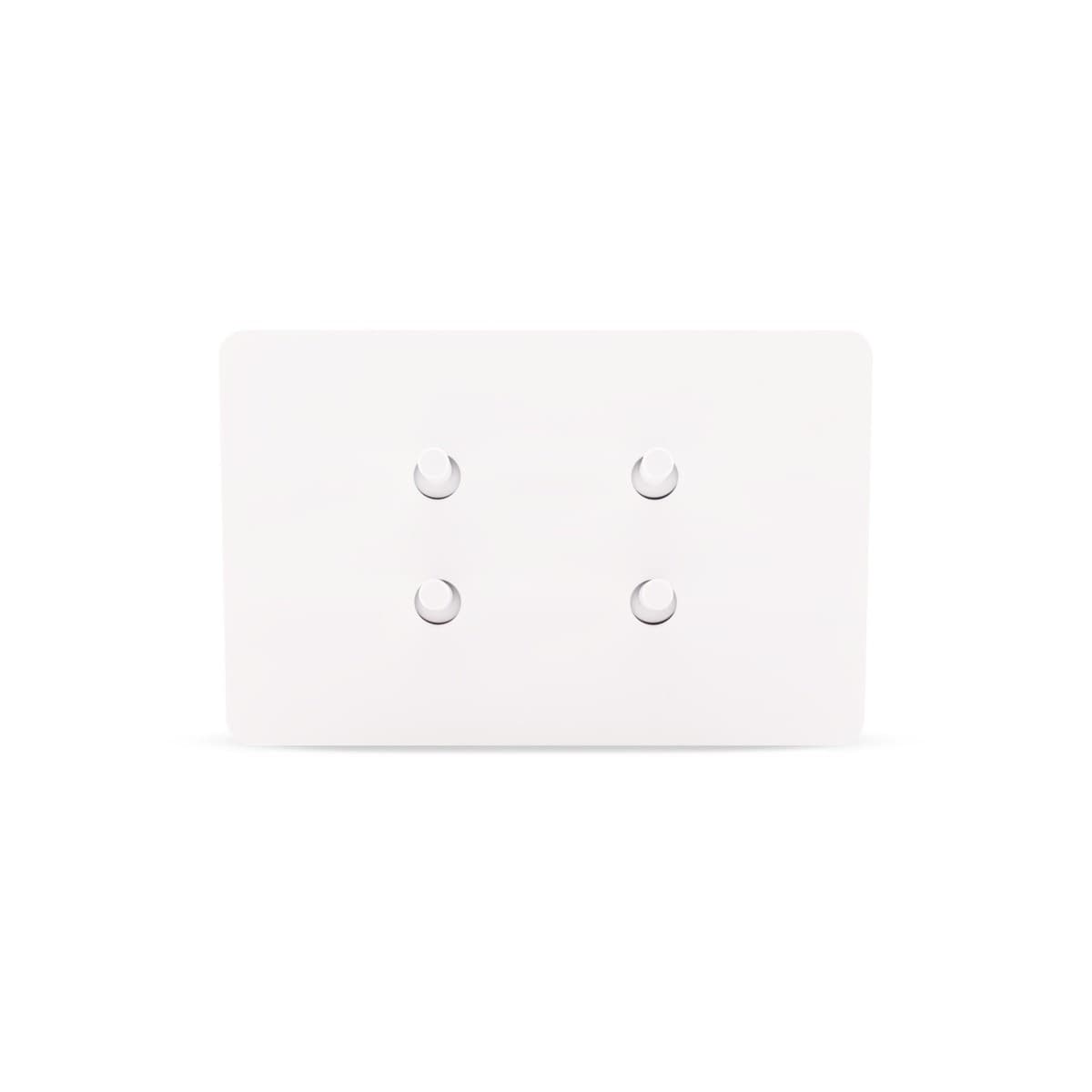 MFL Forge Modern 4 Gang Grid Plate Only in White-img-1