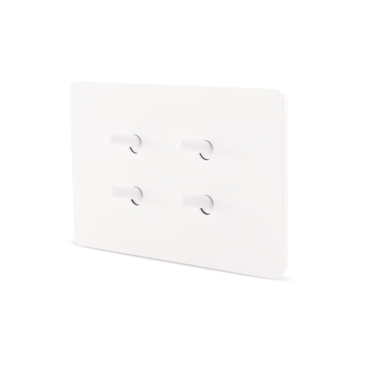 MFL Forge Modern 4 Gang Grid Plate Only in White-img-2