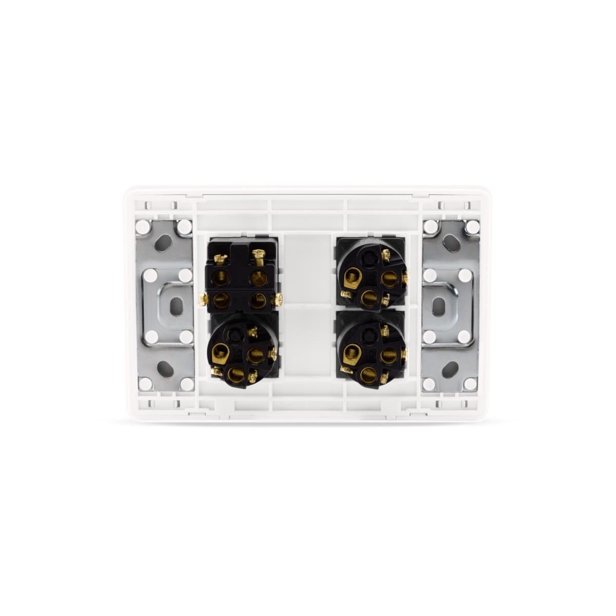 MFL Forge Modern 4 Gang Grid Plate Only in White-img-3