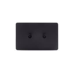 MFL Forge Modern 2 Gang Grid Plate Only in Black