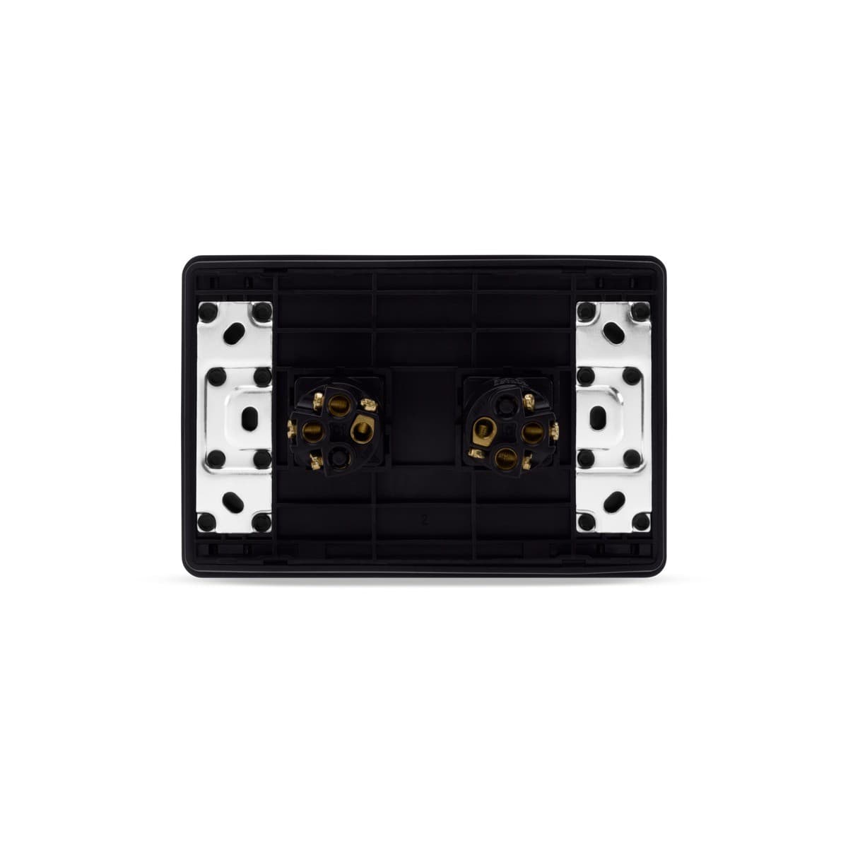 MFL Forge Modern 2 Gang Grid Plate Only in Black-img-3