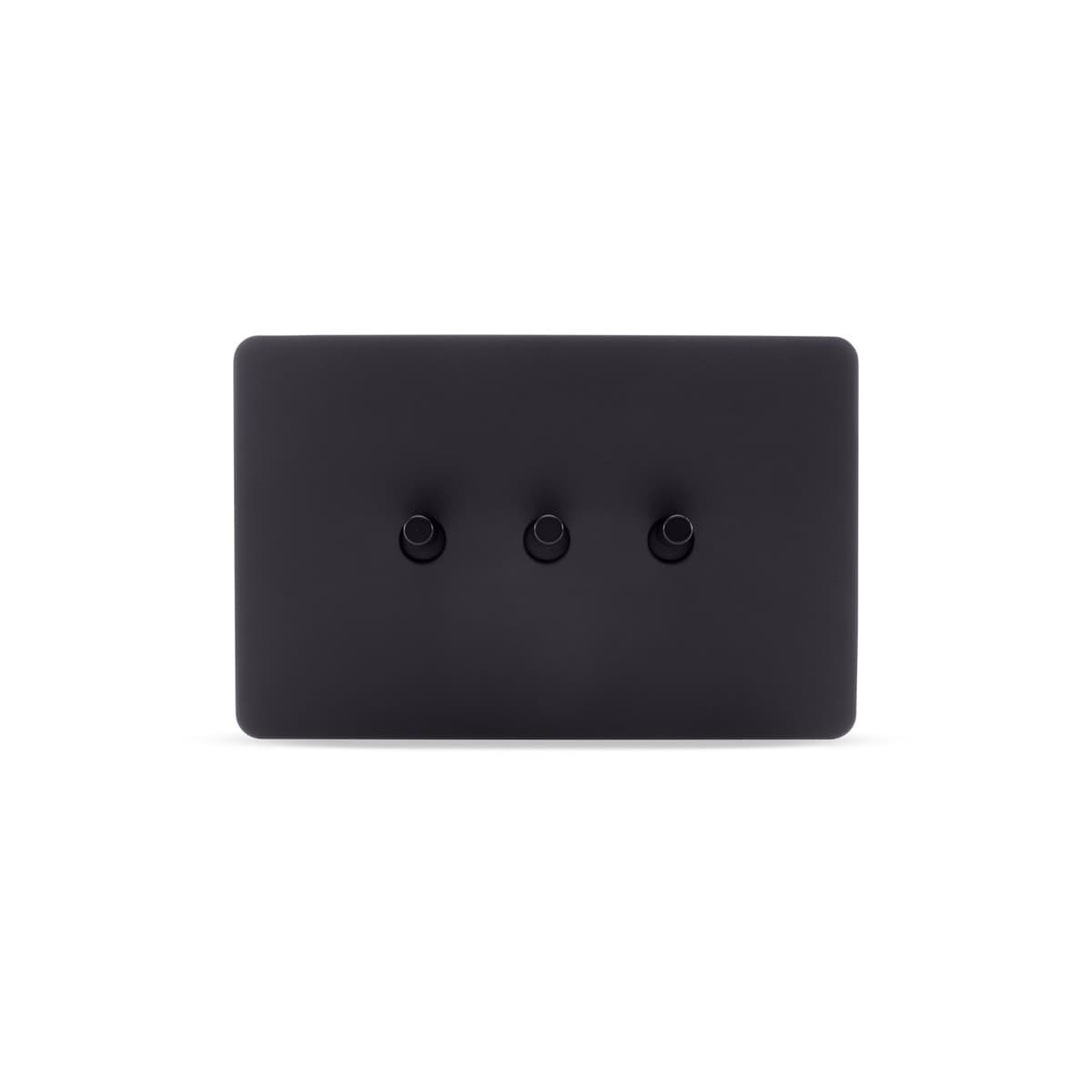 MFL Forge Modern 3 Gang Grid Plate Only in Black-img-1