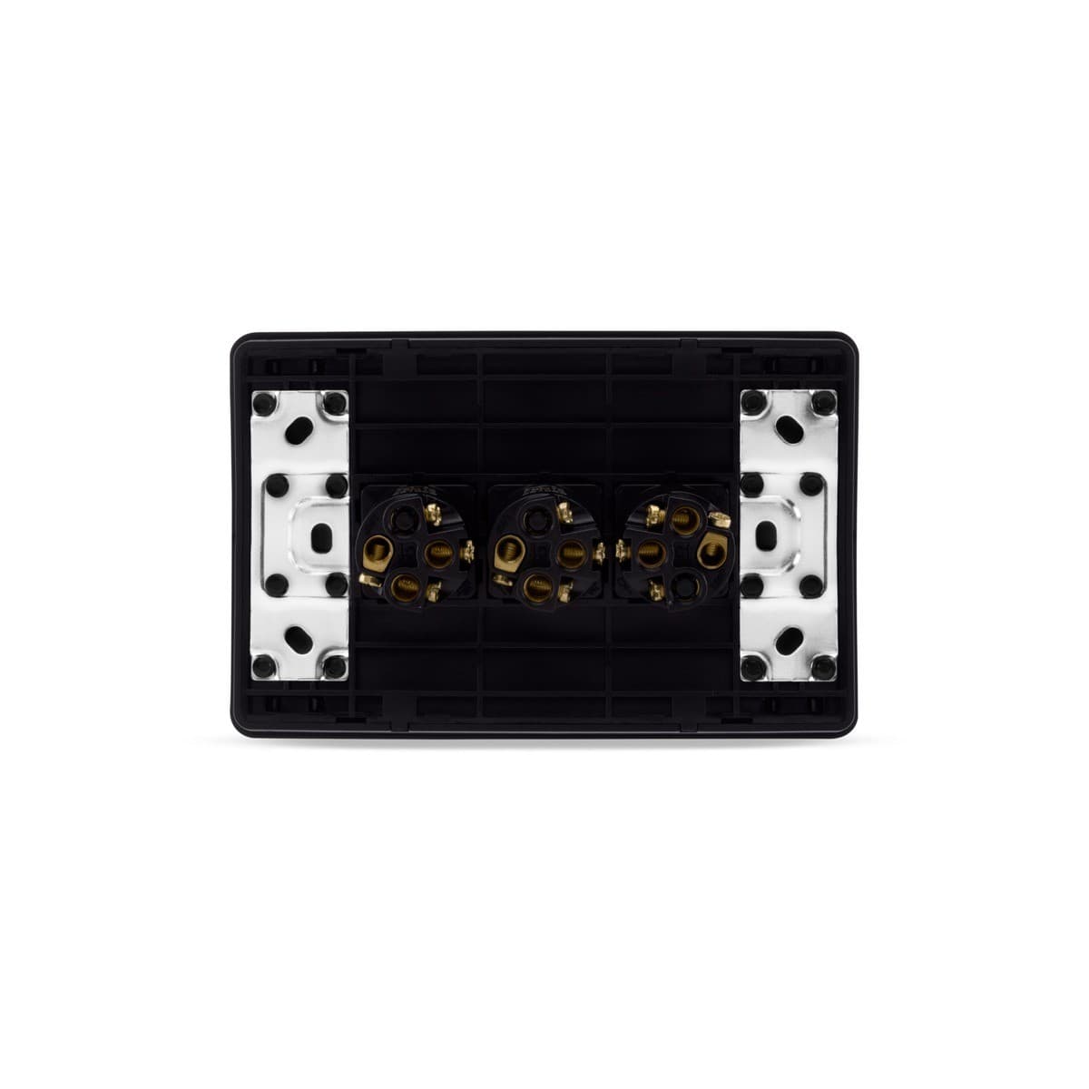 MFL Forge Modern 3 Gang Grid Plate Only in Black-img-3