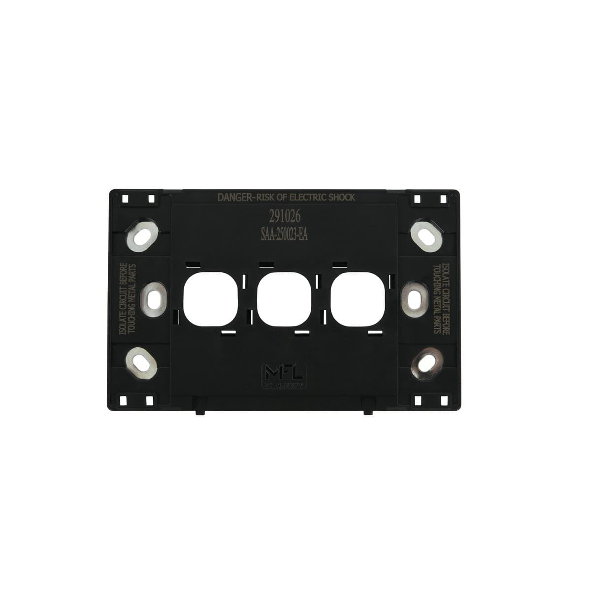 MFL Forge Modern 3 Gang Grid Plate Only in Black-img-4