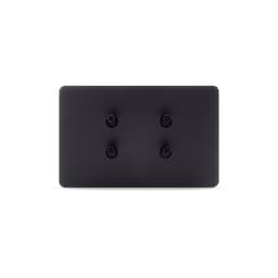 MFL Forge Modern 4 Gang Grid Plate Only in Black