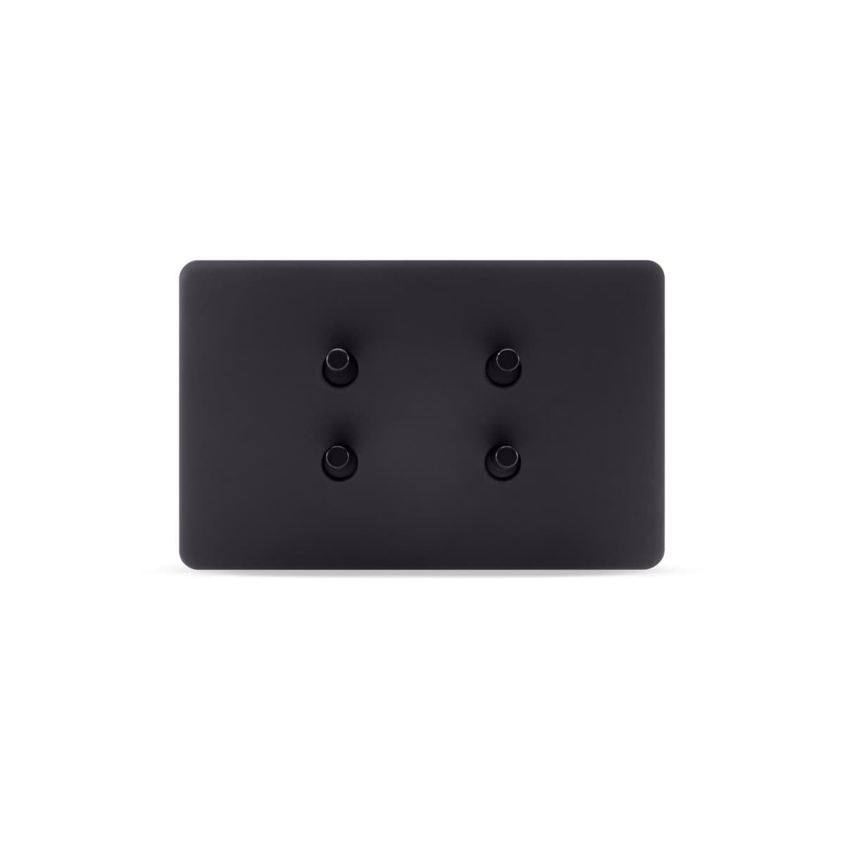 MFL Forge Modern 4 Gang Grid Plate Only in Black-img-1