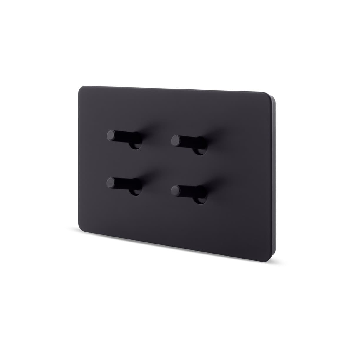 MFL Forge Modern 4 Gang Grid Plate Only in Black-img-2
