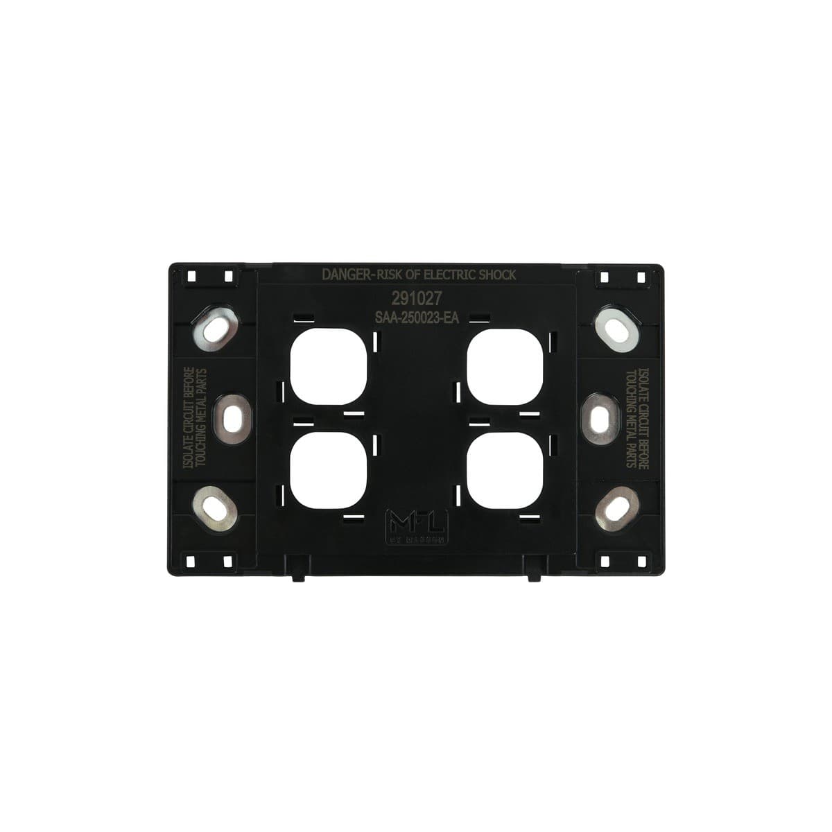 MFL Forge Modern 4 Gang Grid Plate Only in Black-img-4