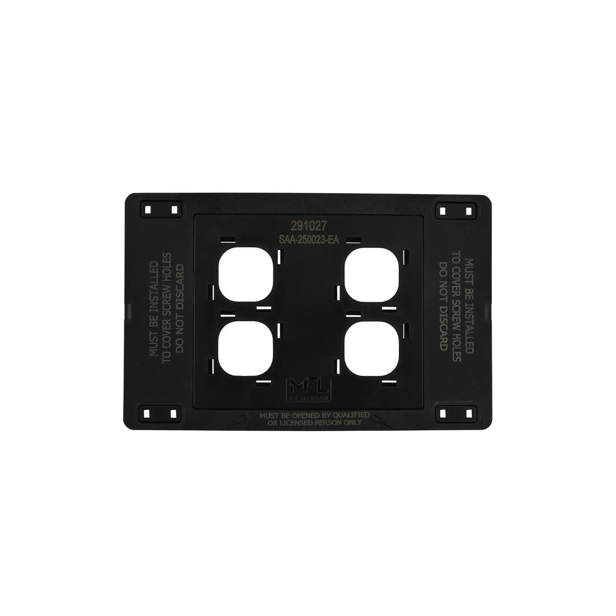 MFL Forge Modern 4 Gang Grid Plate Only in Black-img-5