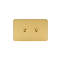 MFL Forge Modern 2 Gang Grid Plate Only in Brass