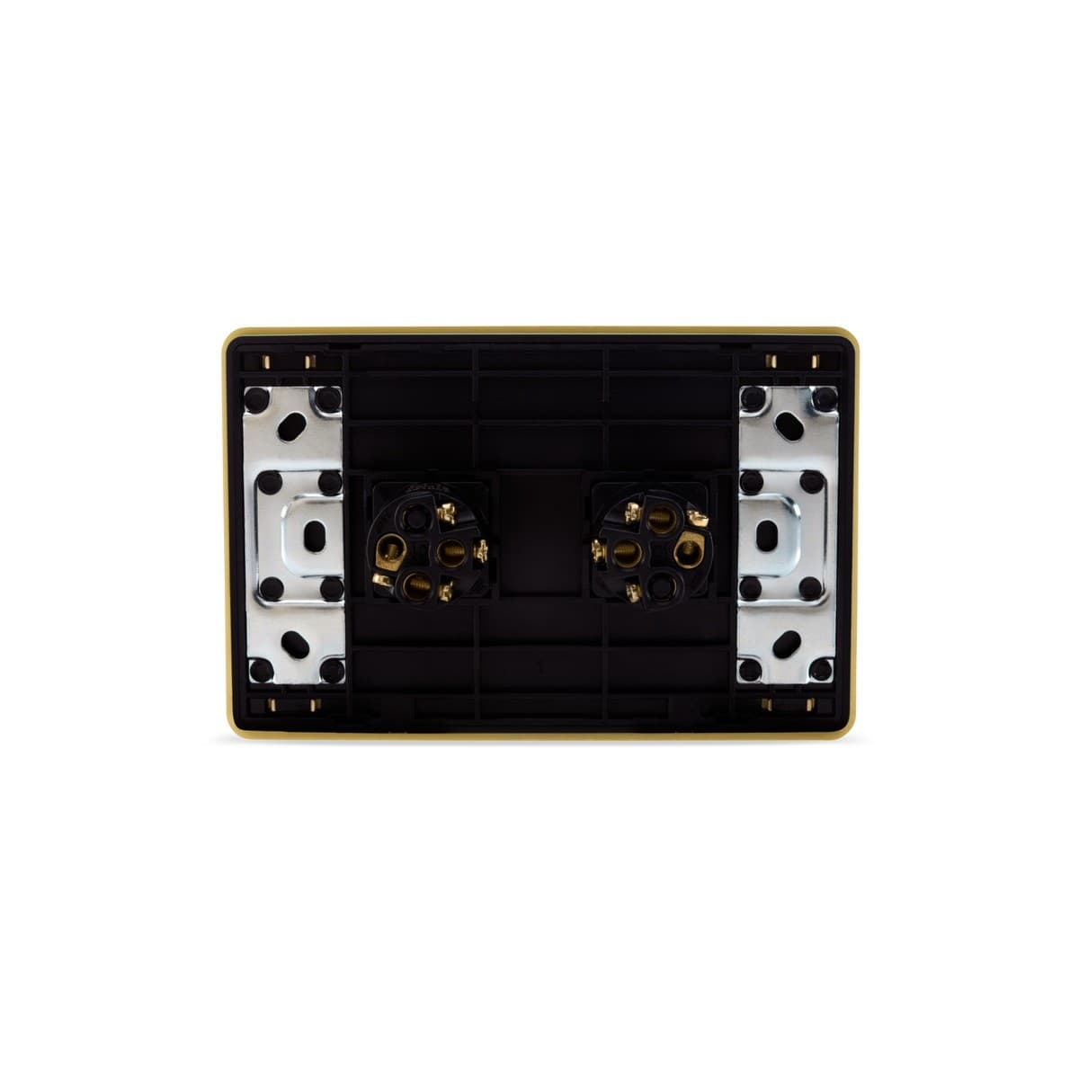 MFL Forge Modern 2 Gang Grid Plate Only in Brass-img-3