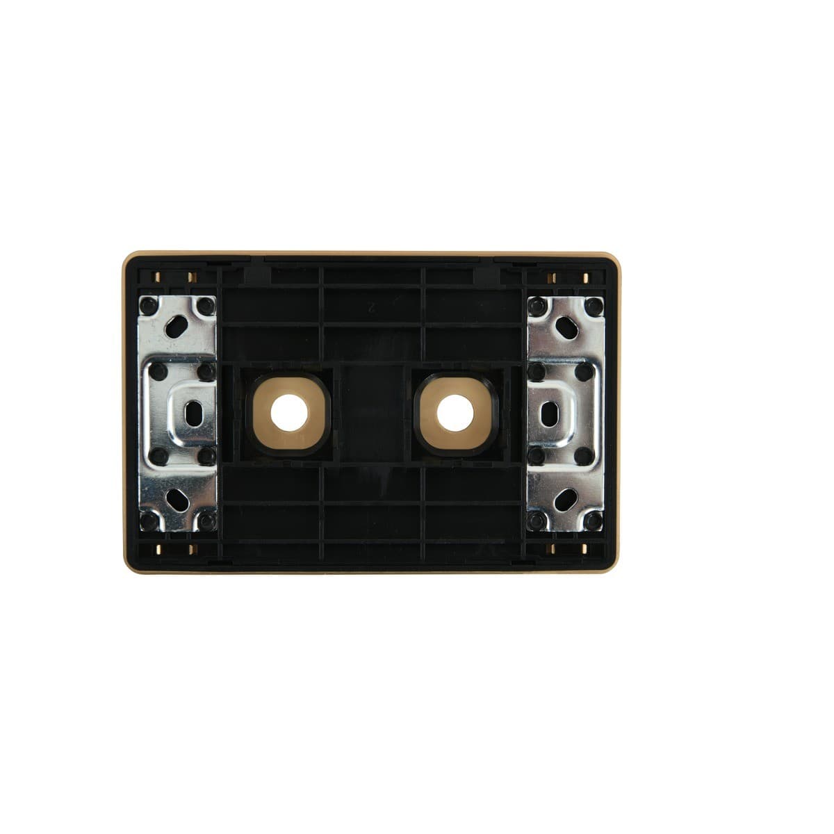 MFL Forge Modern 2 Gang Grid Plate Only in Brass-img-4