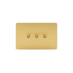 MFL Forge Modern 3 Gang Grid Plate Only in Brass
