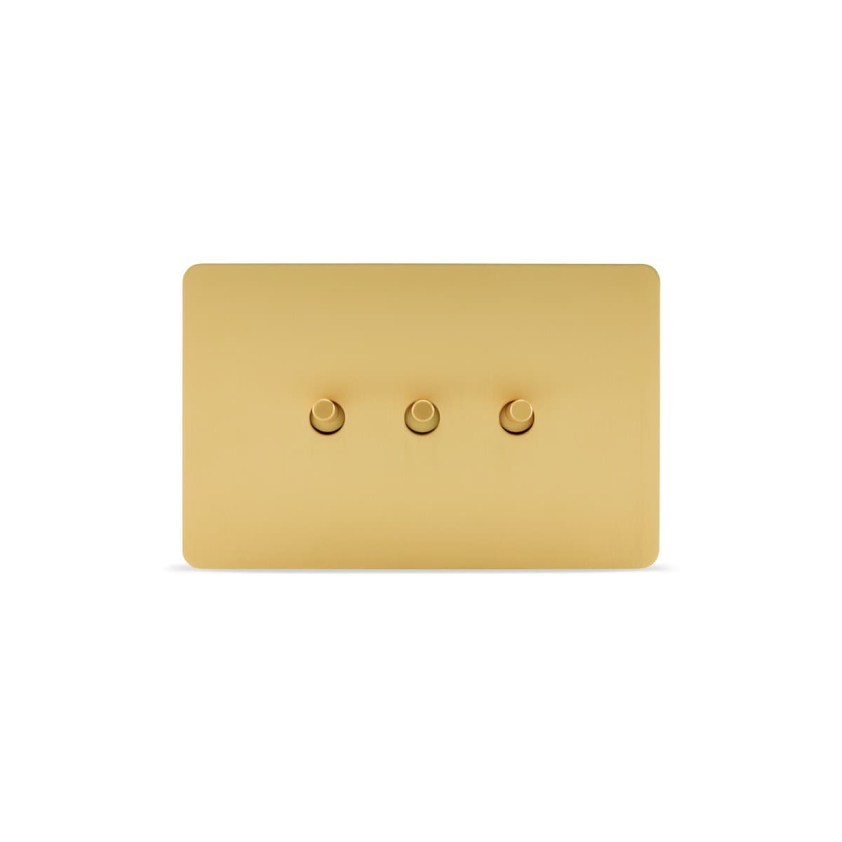 MFL Forge Modern 3 Gang Grid Plate Only in Brass-img-1