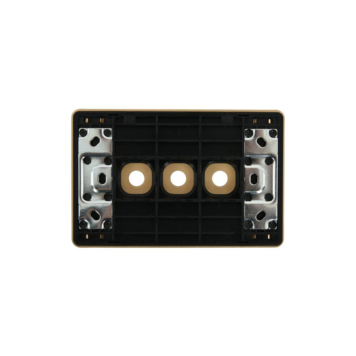 MFL Forge Modern 3 Gang Grid Plate Only in Brass-img-4