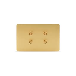 MFL Forge Modern 4 Gang Grid Plate Only in Brass