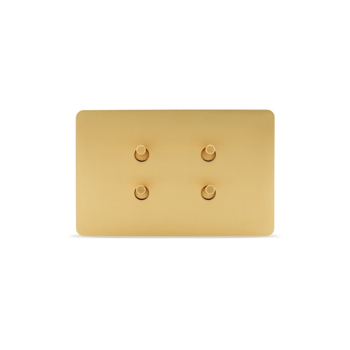 MFL Forge Modern 4 Gang Grid Plate Only in Brass-img-1