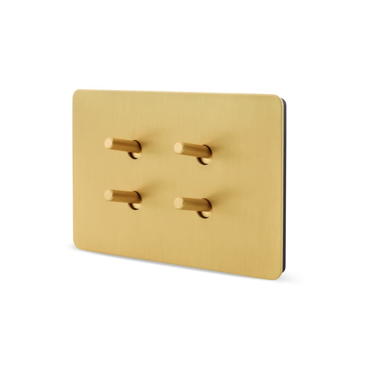 MFL Forge Modern 4 Gang Grid Plate Only in Brass-img-2
