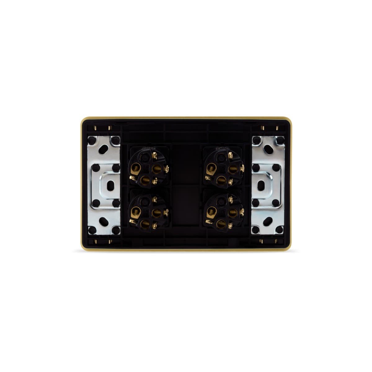 MFL Forge Modern 4 Gang Grid Plate Only in Brass-img-3