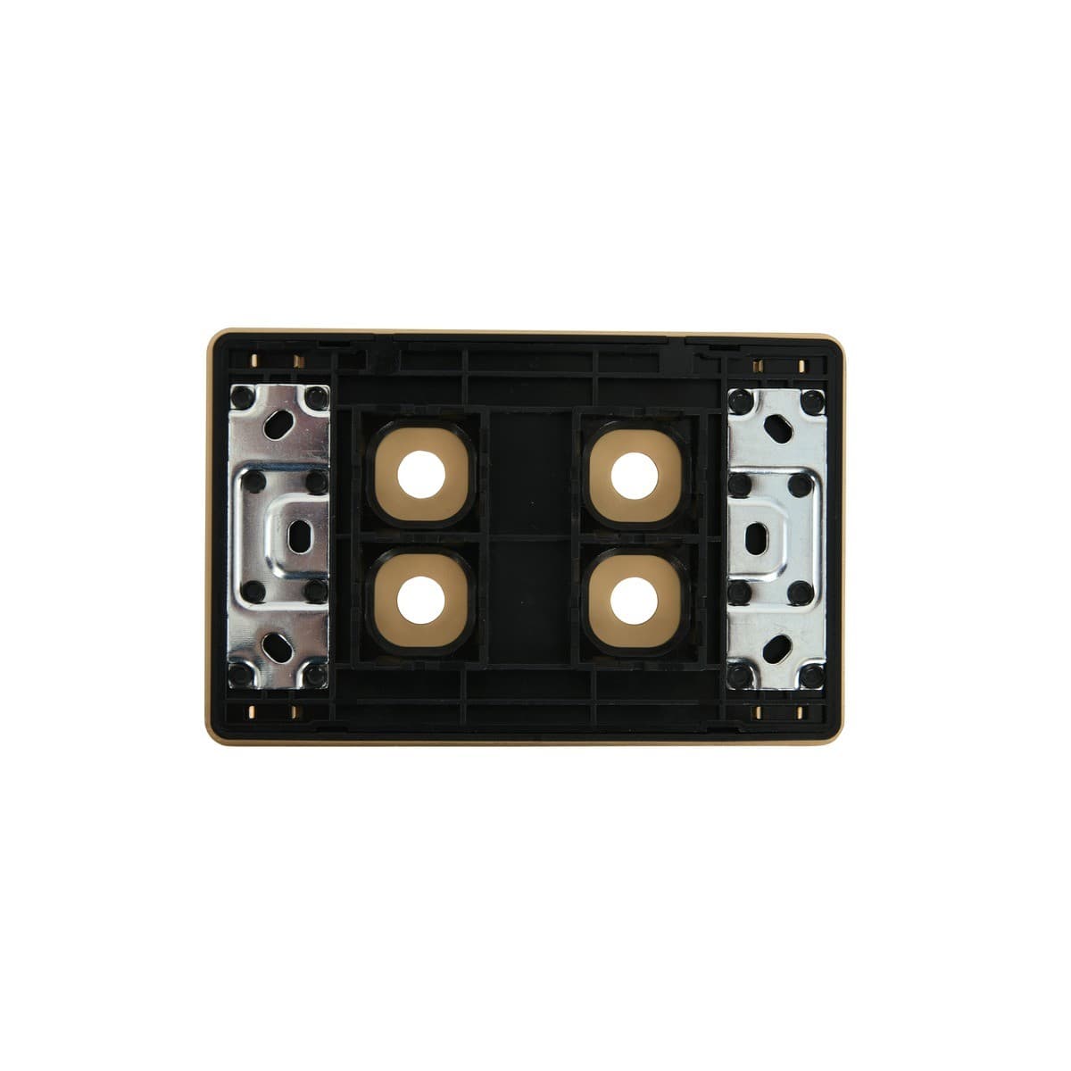 MFL Forge Modern 4 Gang Grid Plate Only in Brass-img-4