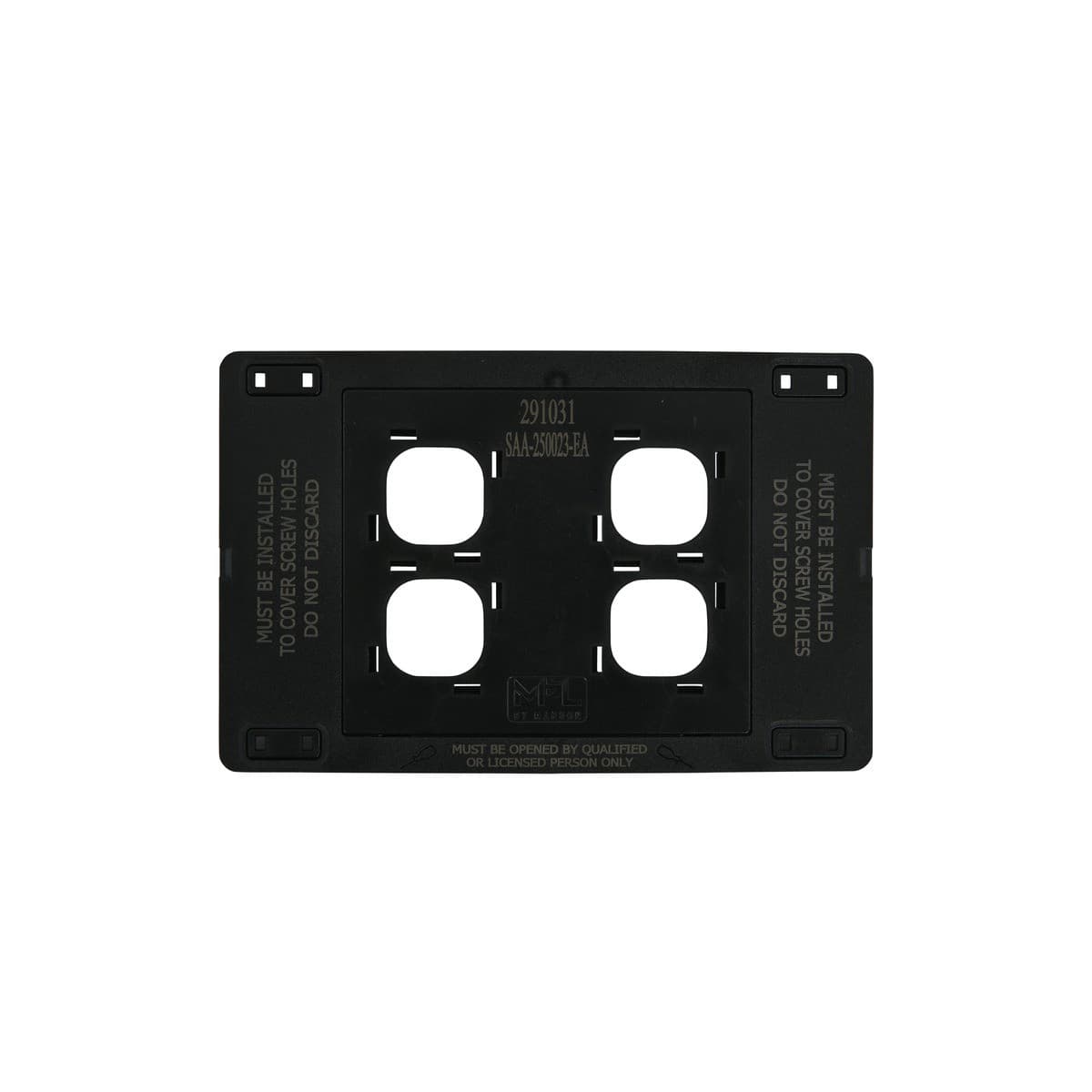 MFL Forge Modern 4 Gang Grid Plate Only in Brass-img-6