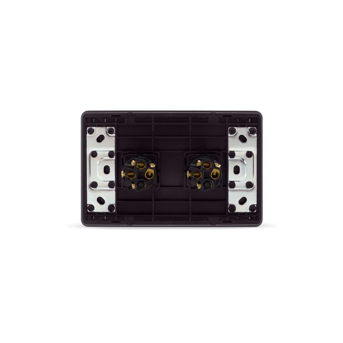MFL Forge Modern 2 Gang Grid Plate Only in Aged Nickel-img-3