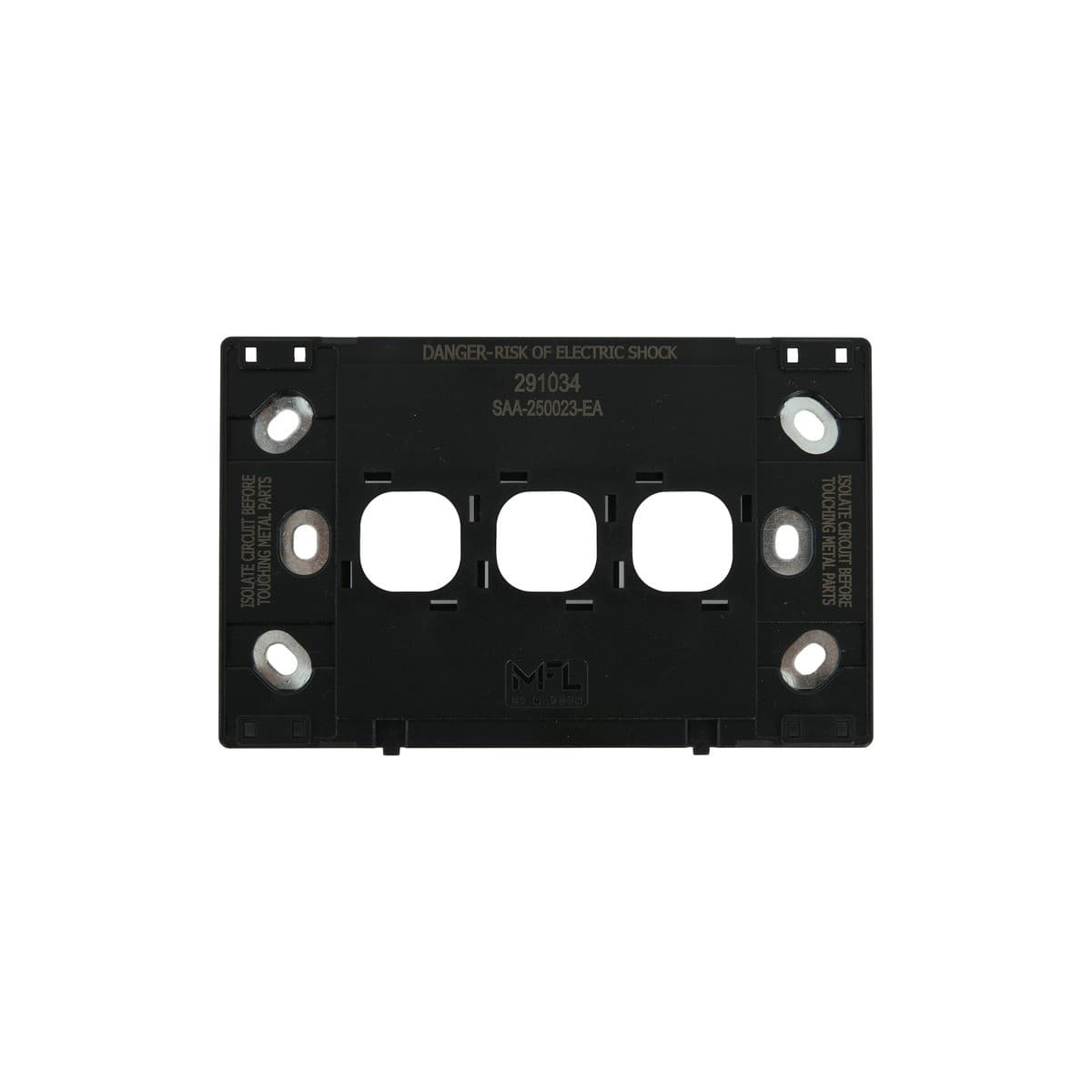 MFL Forge Modern 3 Gang Grid Plate Only in Aged Nickel-img-5