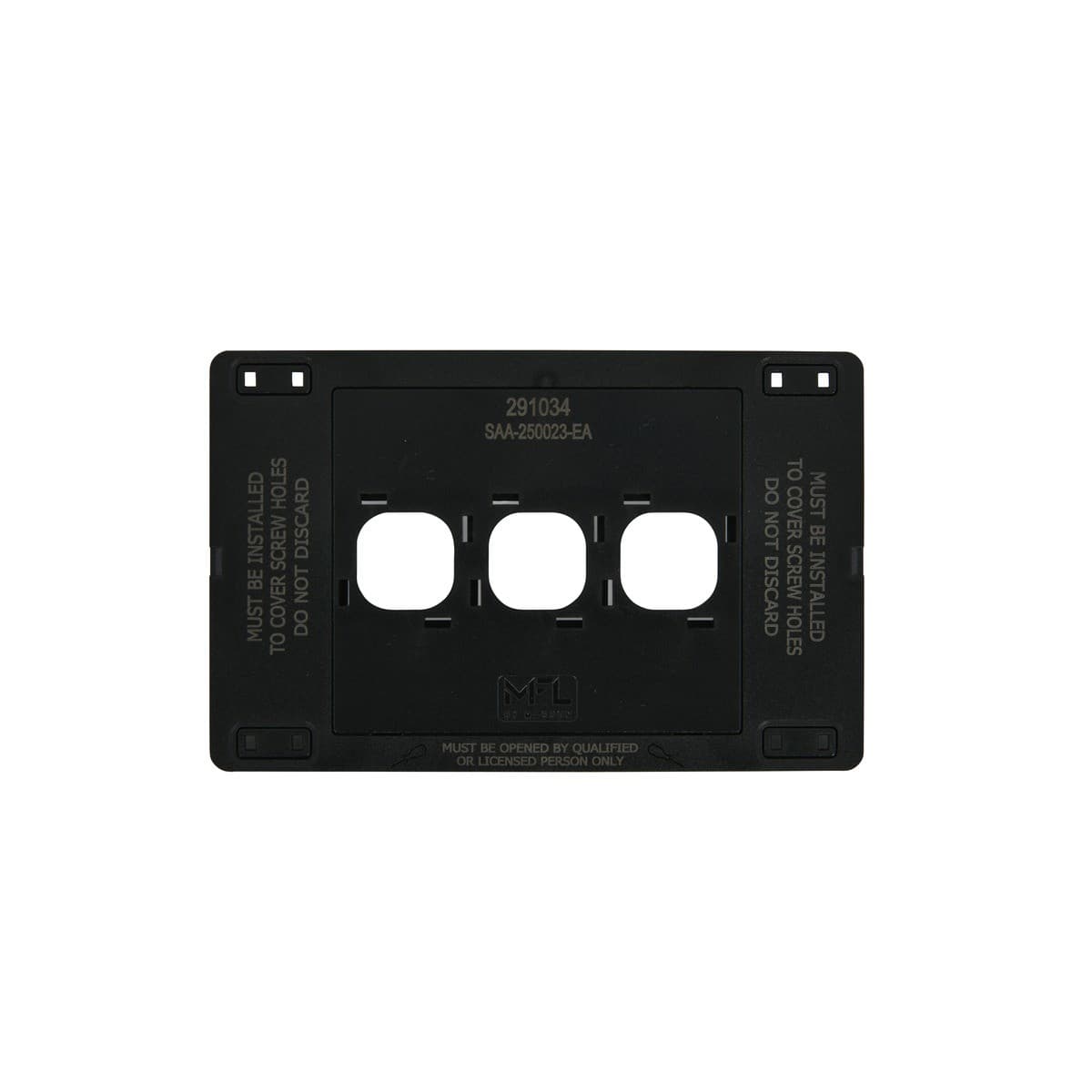 MFL Forge Modern 3 Gang Grid Plate Only in Aged Nickel