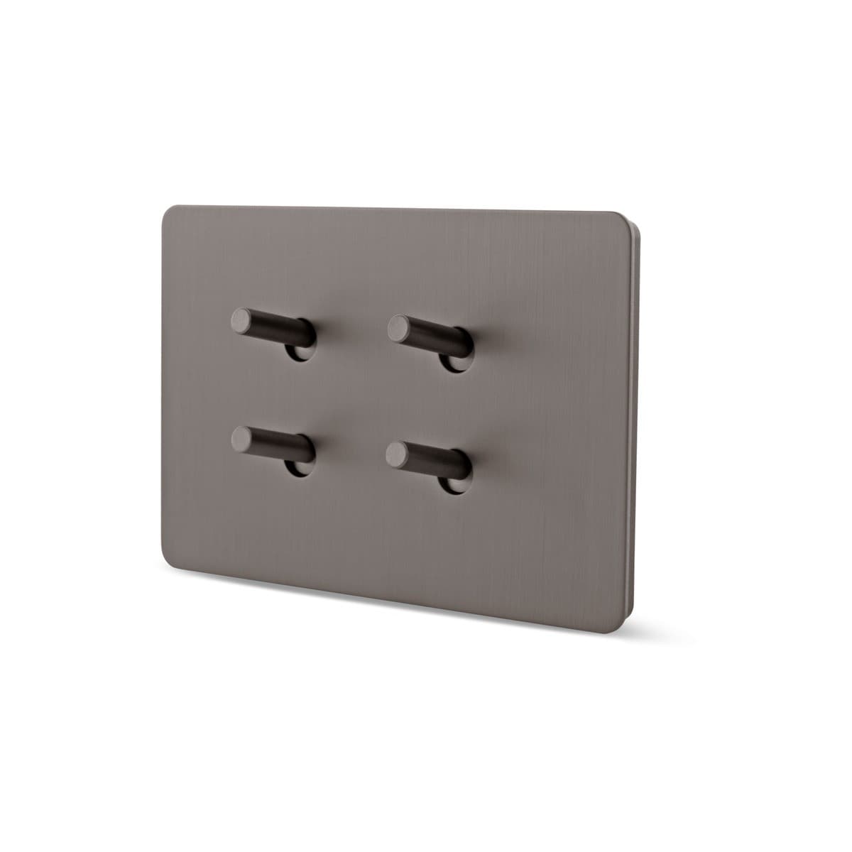 MFL Forge Modern 4 Gang Grid Plate Only in Aged Nickel-img-2