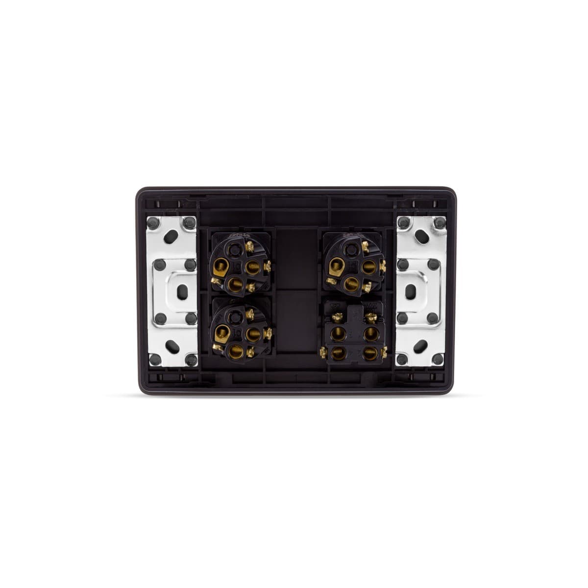 MFL Forge Modern 4 Gang Grid Plate Only in Aged Nickel-img-3