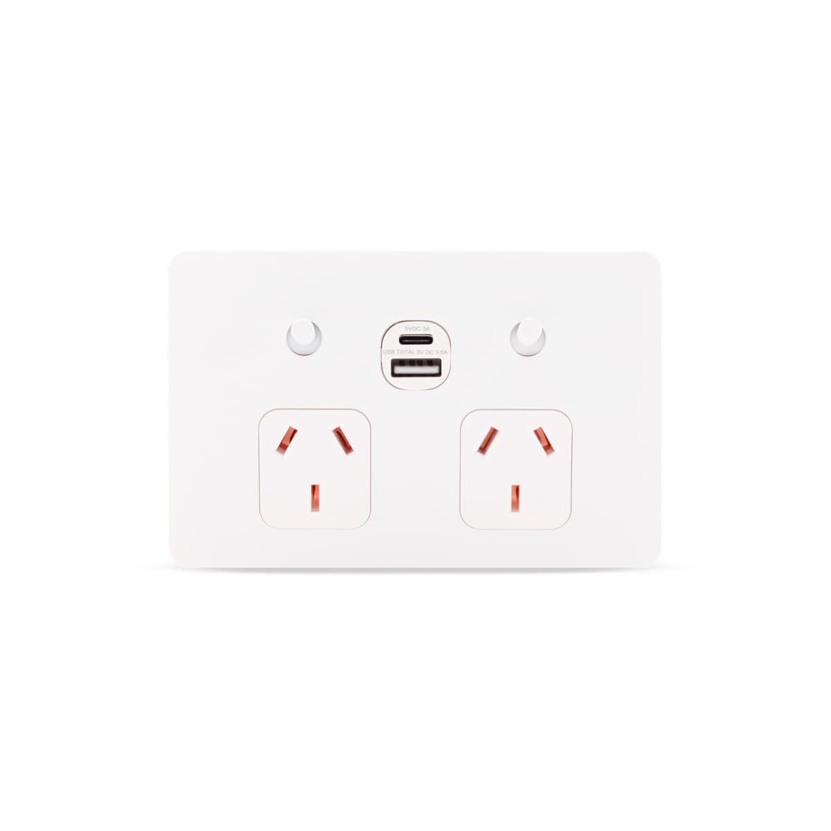 MFL Forge Modern Twin GPO with Extra Switch in White-img-1