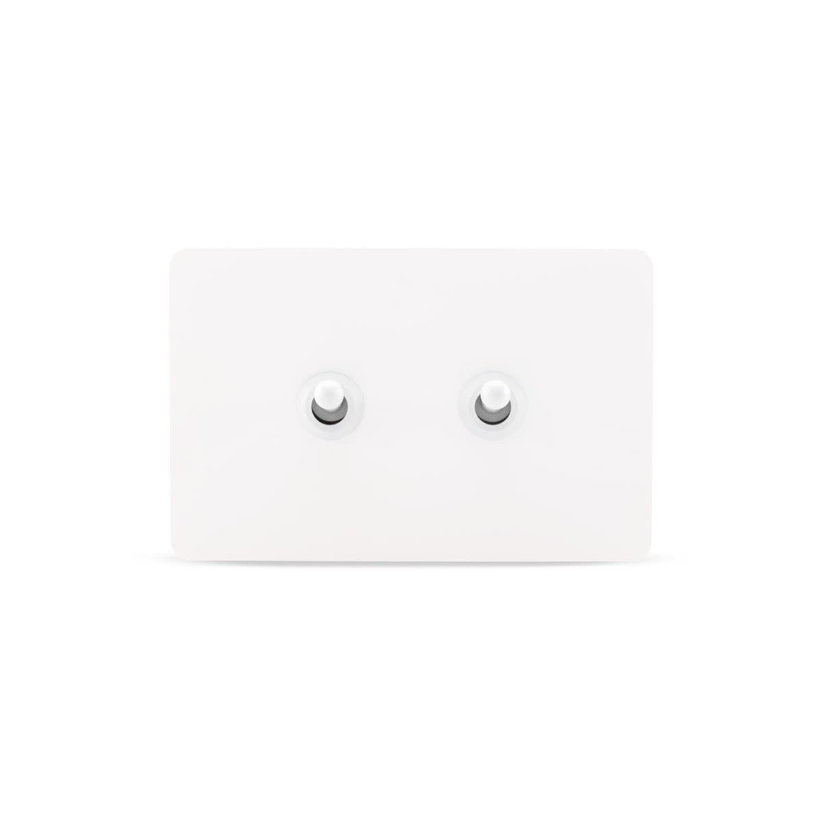 MFL Forge Heritage 2 Gang Grid Plate Only in White-img-1