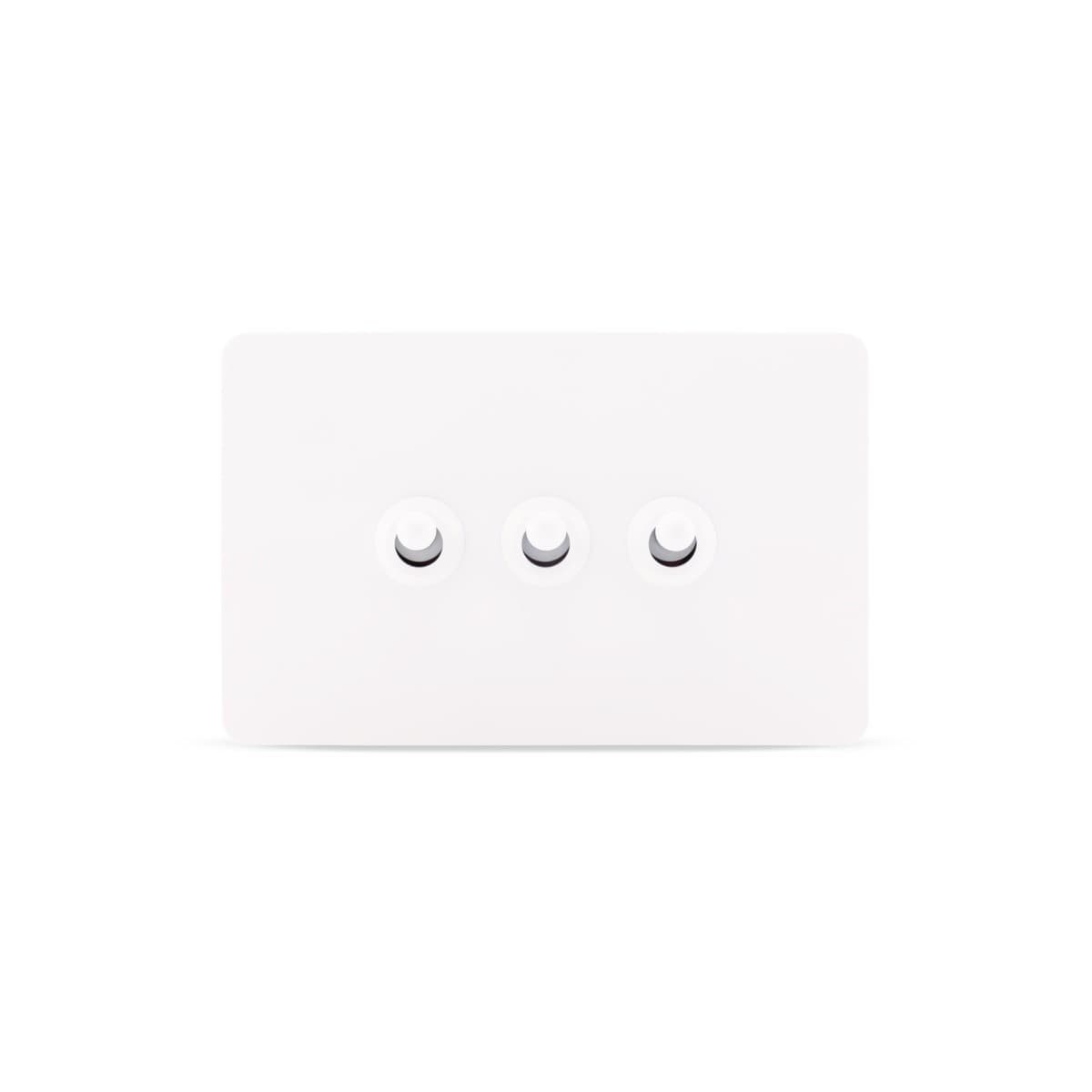MFL Forge Heritage 3 Gang Grid Plate Only in White-img-1