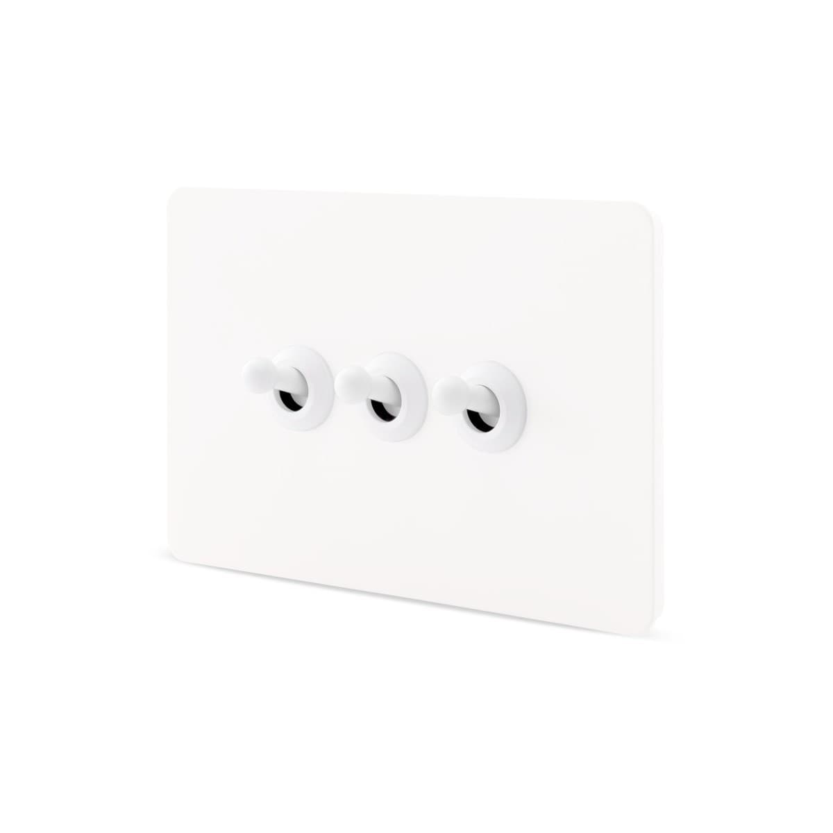 MFL Forge Heritage 3 Gang Grid Plate Only in White-img-2