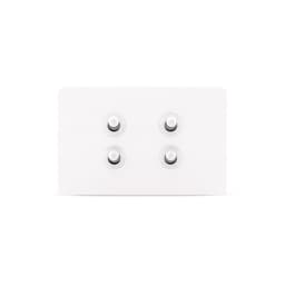 MFL Forge Heritage 4 Gang Grid Plate Only in White