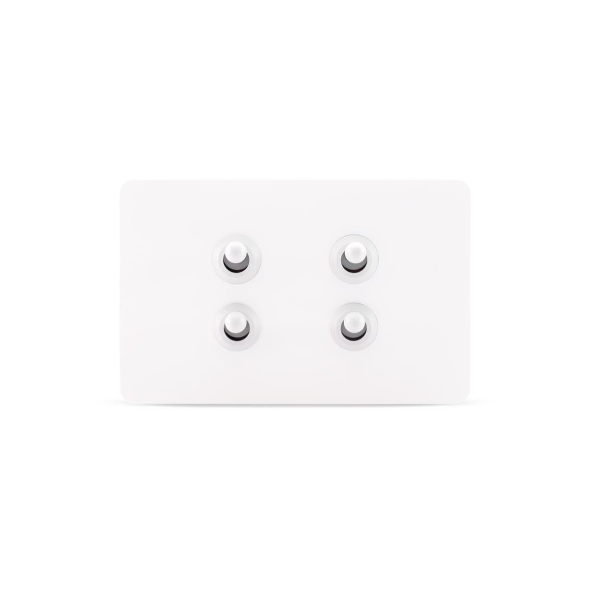 MFL Forge Heritage 4 Gang Grid Plate Only in White-img-1