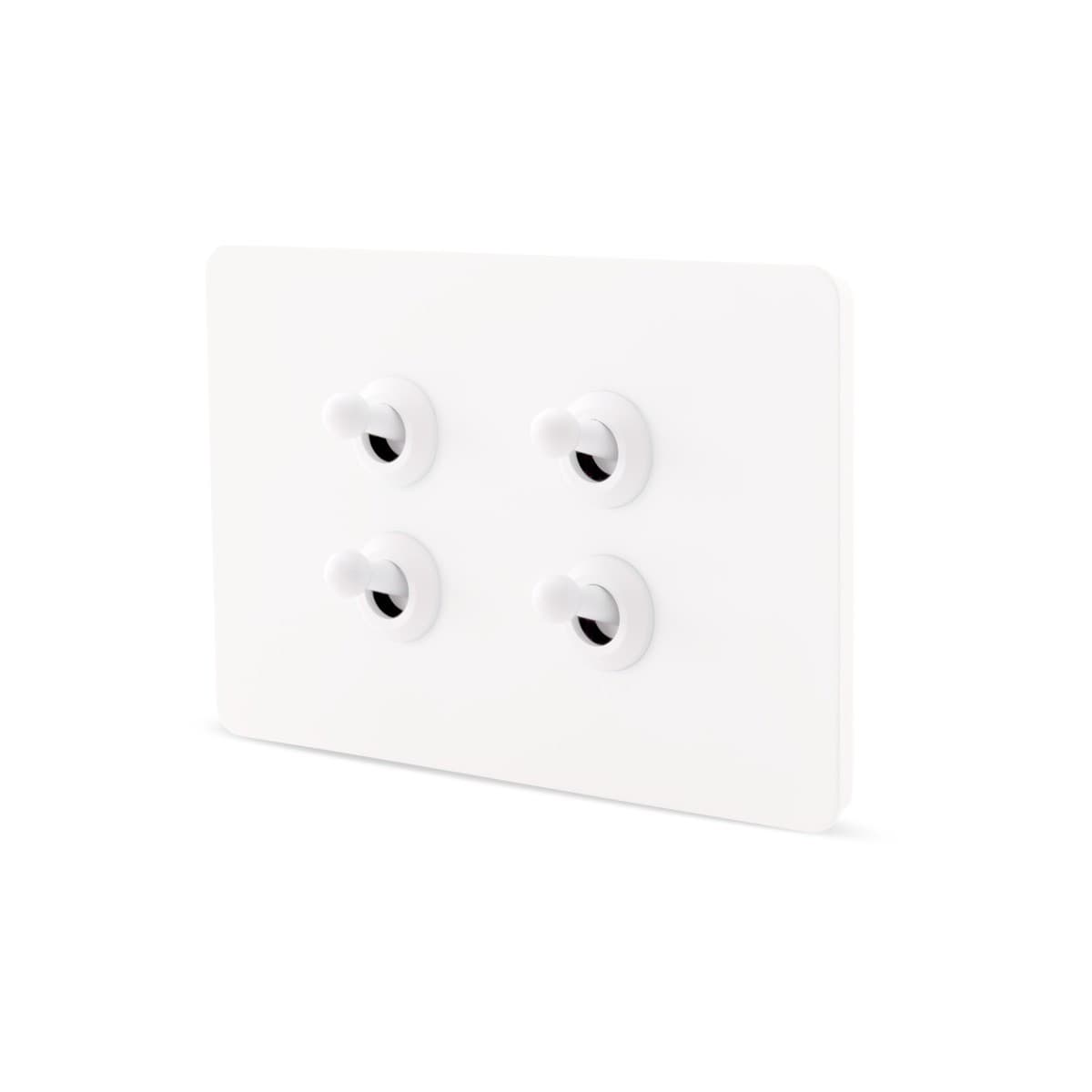 MFL Forge Heritage 4 Gang Grid Plate Only in White-img-2