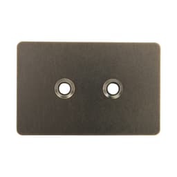 MFL Forge Heritage 2 Gang Grid Plate Only in Antique Brass