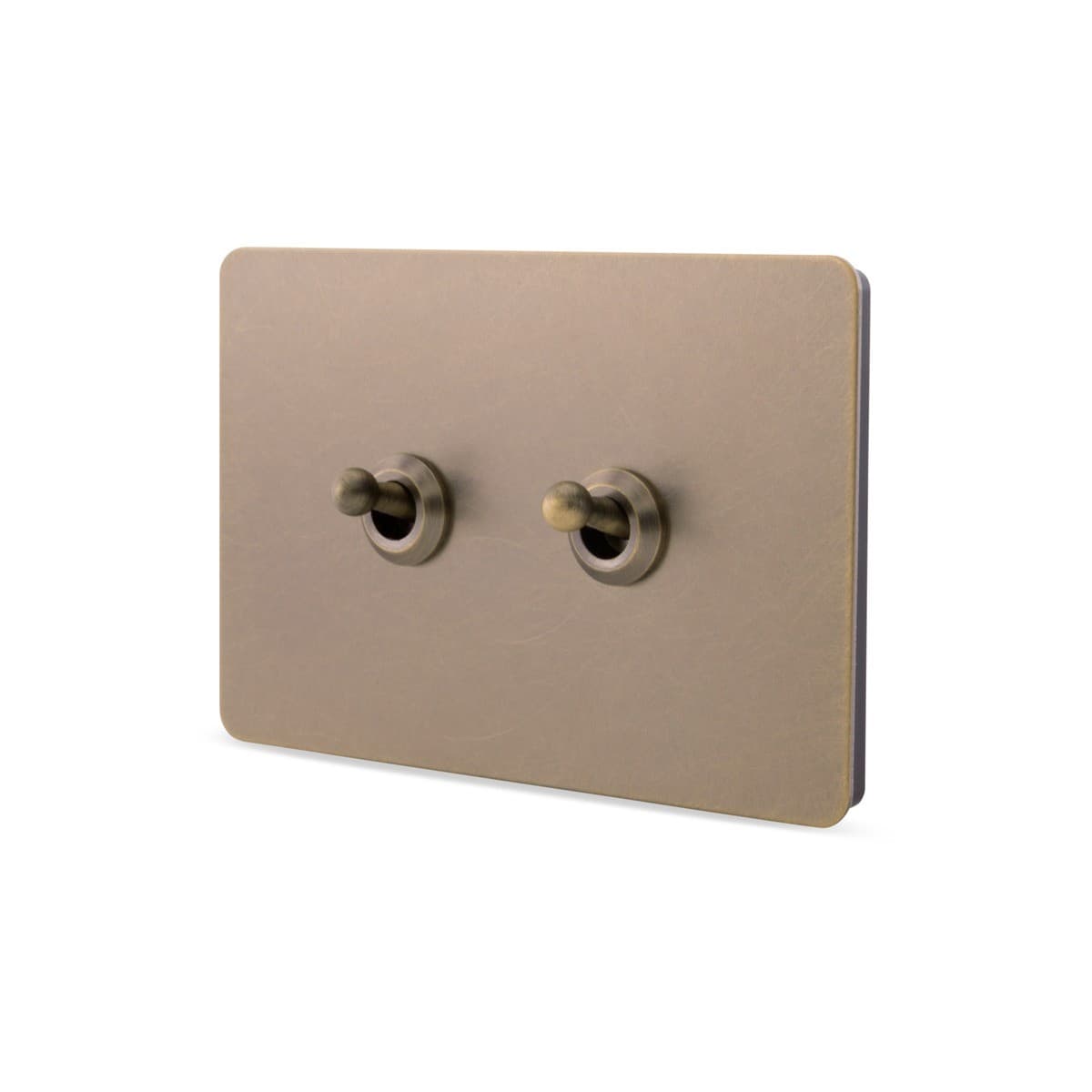 MFL Forge Heritage 2 Gang Grid Plate Only in Antique Brass-img-2