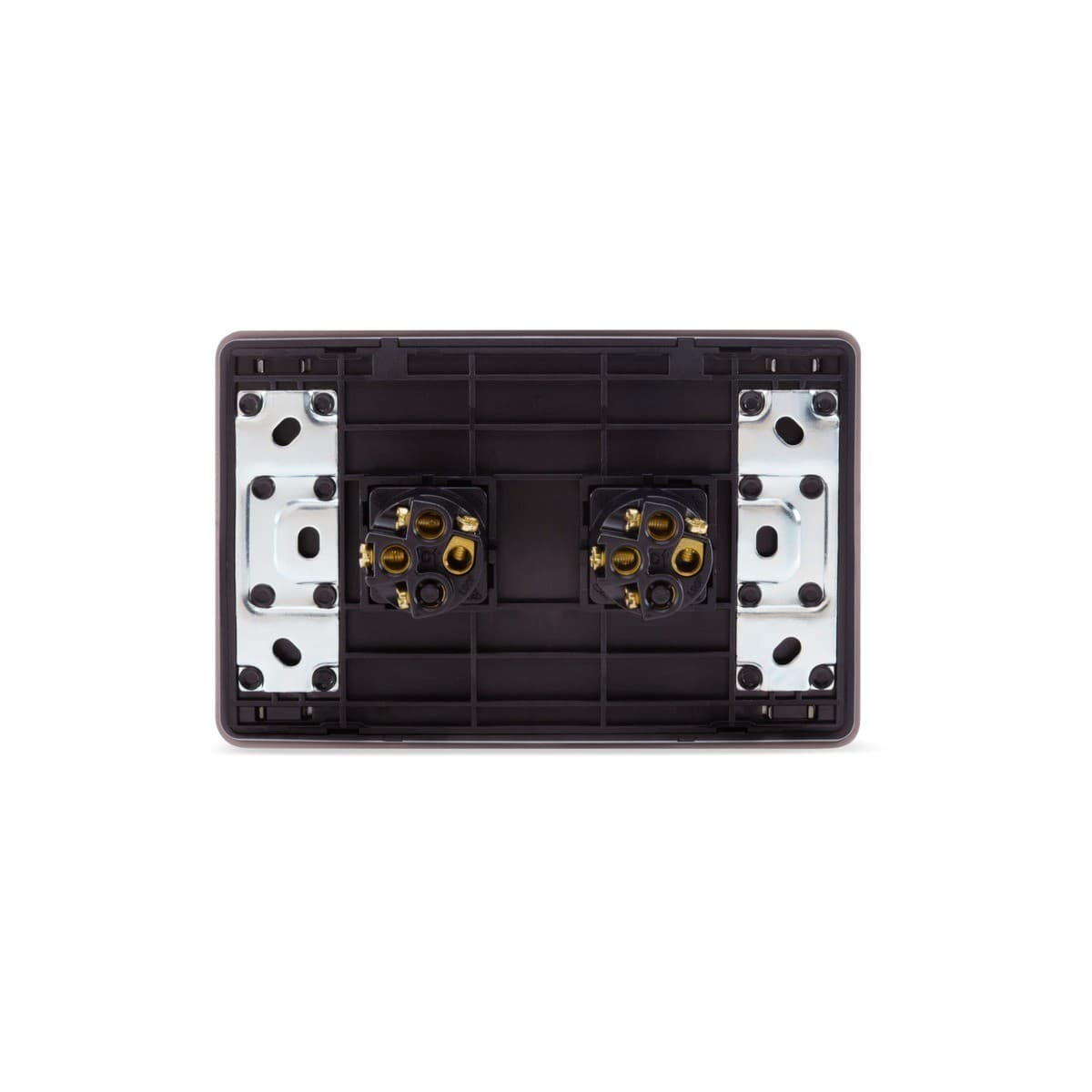 MFL Forge Heritage 2 Gang Grid Plate Only in Antique Brass-img-3