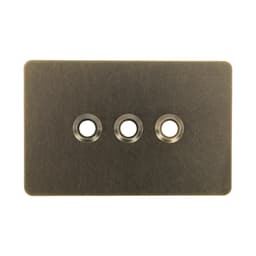MFL Forge Heritage 3 Gang Grid Plate Only in Antique Brass