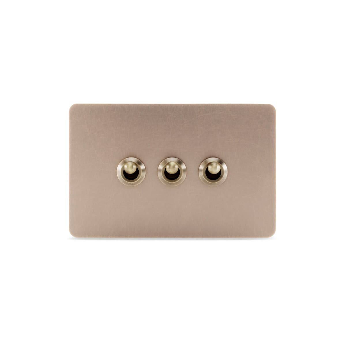 MFL Forge Heritage 3 Gang Grid Plate Only in Antique Brass-img-1