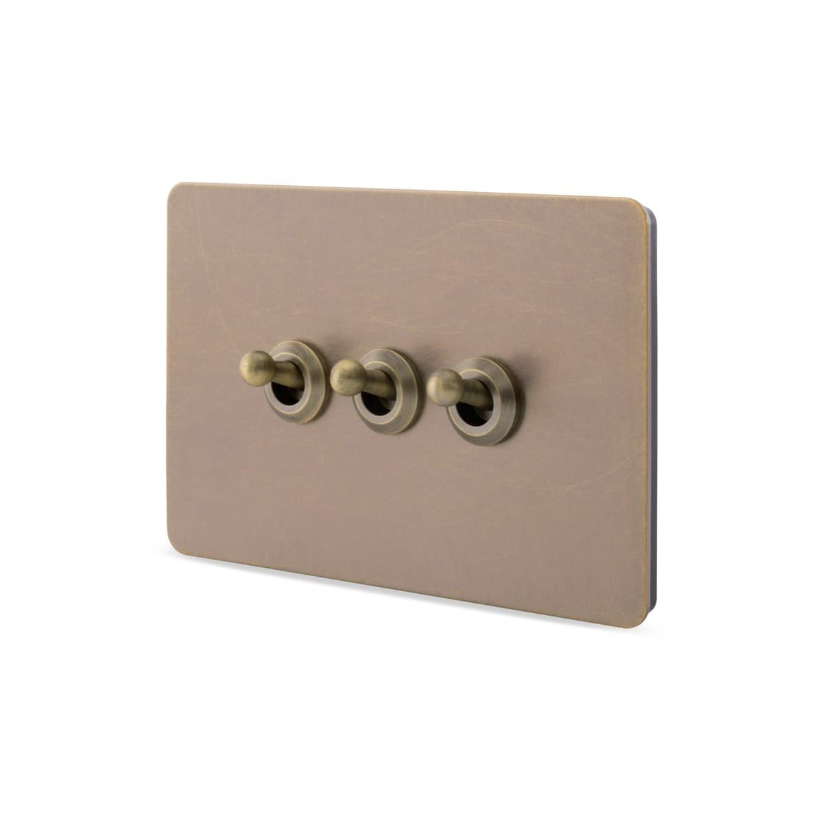 MFL Forge Heritage 3 Gang Grid Plate Only in Antique Brass-img-2