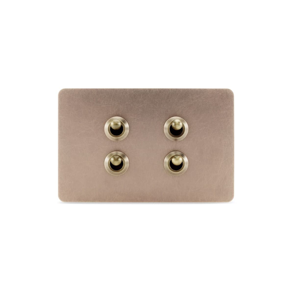 MFL Forge Heritage 4 Gang Grid Plate Only in Antique Brass-img-1
