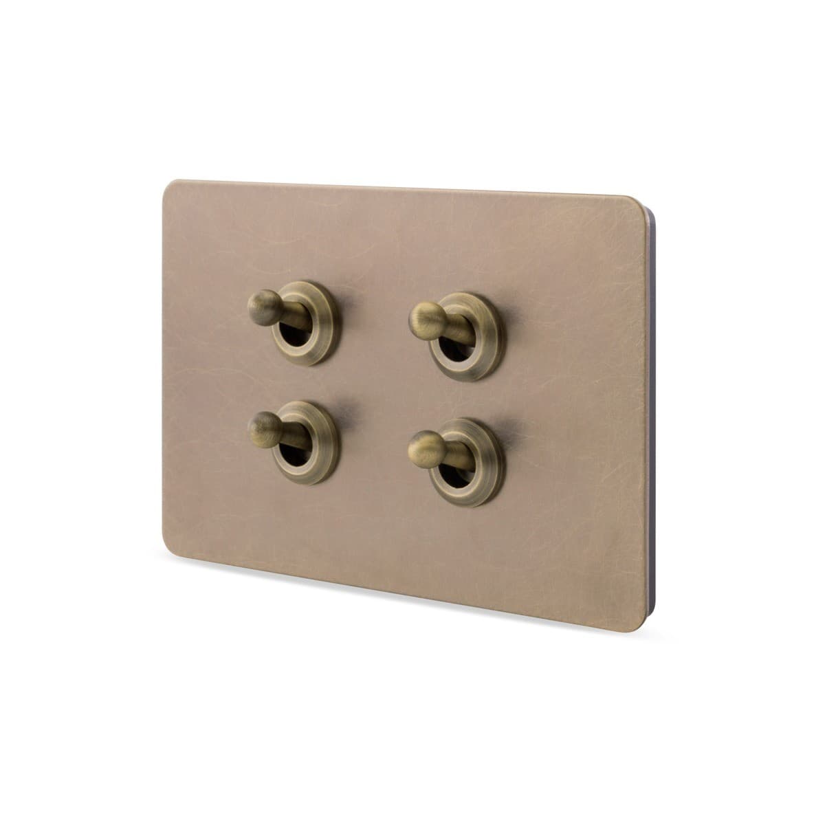 MFL Forge Heritage 4 Gang Grid Plate Only in Antique Brass-img-2