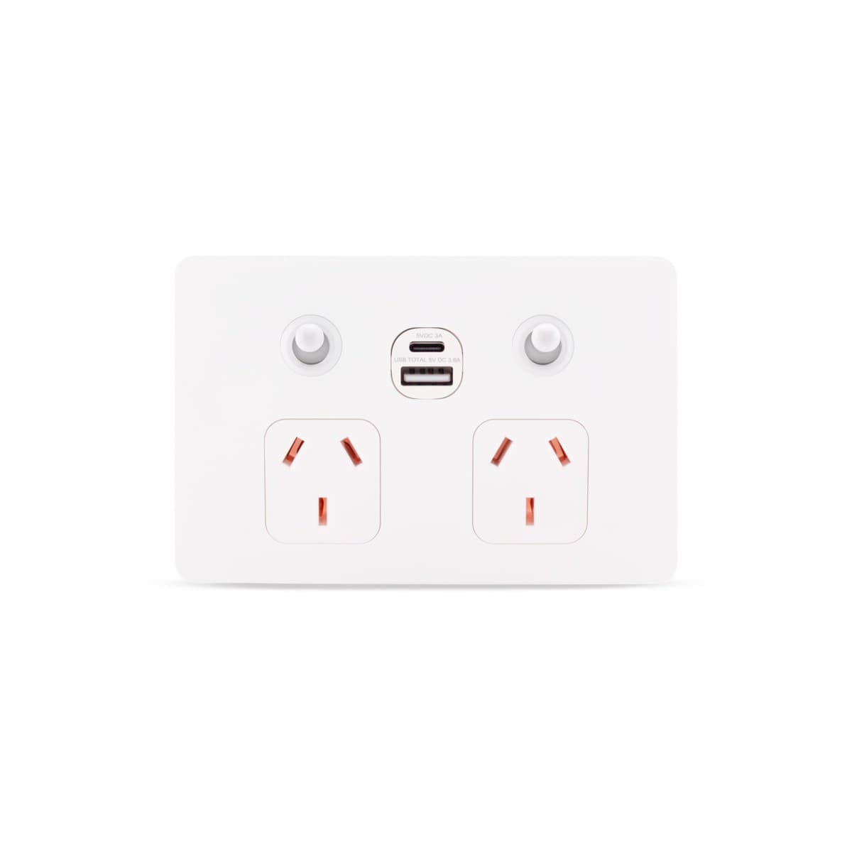 MFL Forge Heritage Twin GPO with Extra Switch in White-img-1