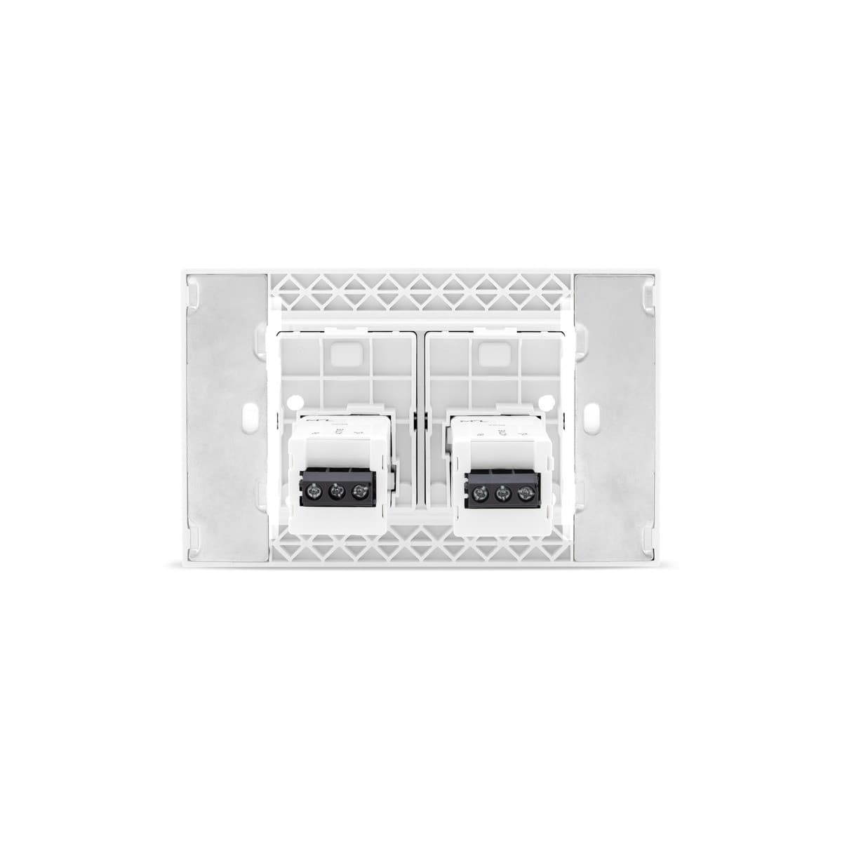MFL Axis 2 Gang Electrical Push Dimmer Switch in White-img-4