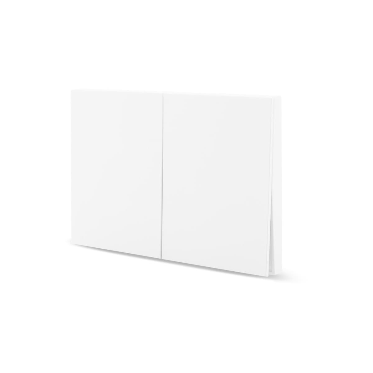 MFL Axis 2 Gang with 1x Switch and 1x Electrical Push Dimmer in White-img-2