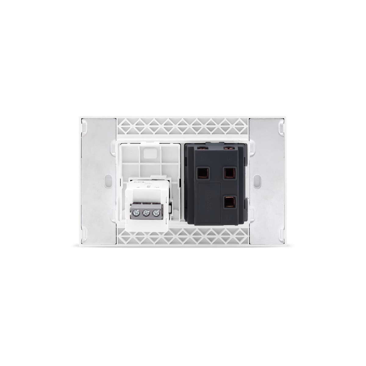 MFL Axis 2 Gang with 1x Switch and 1x Electrical Push Dimmer in White-img-3