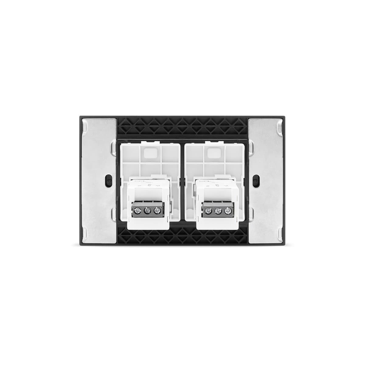 MFL Axis 2 Gang Electrical Push Dimmer Switch in Black-img-3